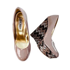 STEVE MADDEN Elli Platform Wedge Size 7